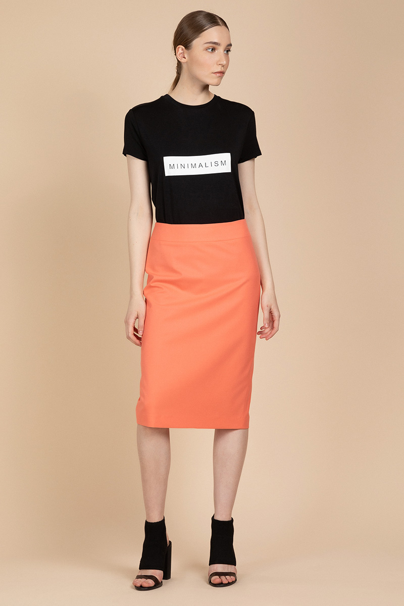 Классическая юбка зауженного силуэта VASSA&Co, пол женский, цвет розовый