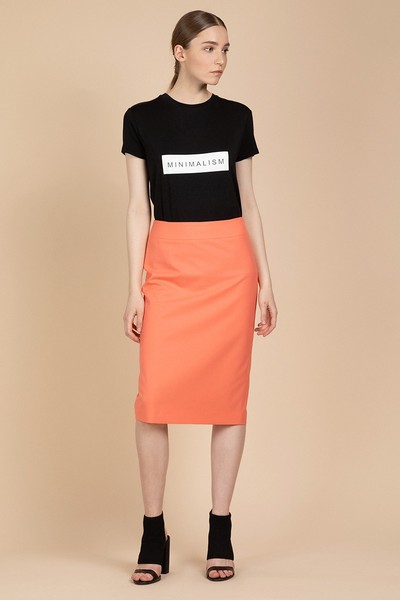 Классическая юбка зауженного силуэта VASSA&Co, пол женский, цвет розовый