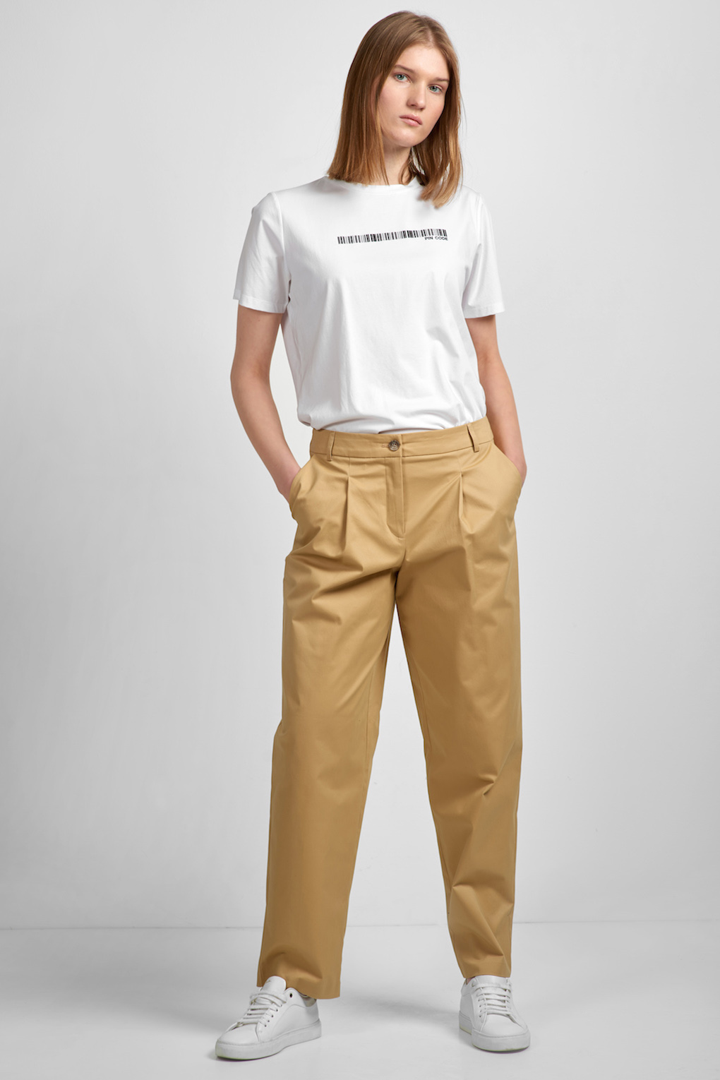 Брюки женские VASSA CODE, пол женский, цвет бежевый