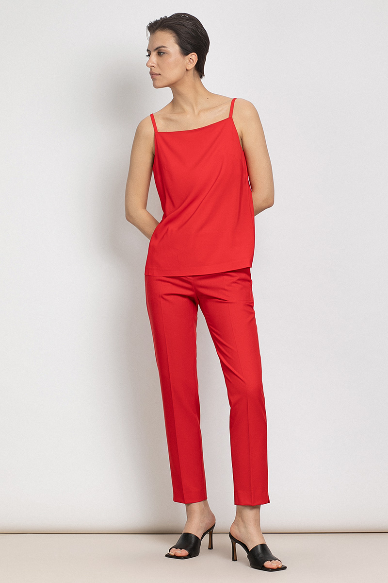 Брюки VASSA&Co, пол женский, цвет красный