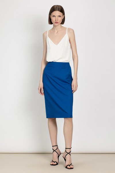 Классическая юбка зауженного силуэта VASSA&Co, пол женский, цвет синий