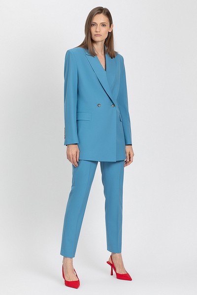 Брюки VASSA&Co, пол женский, цвет голубой