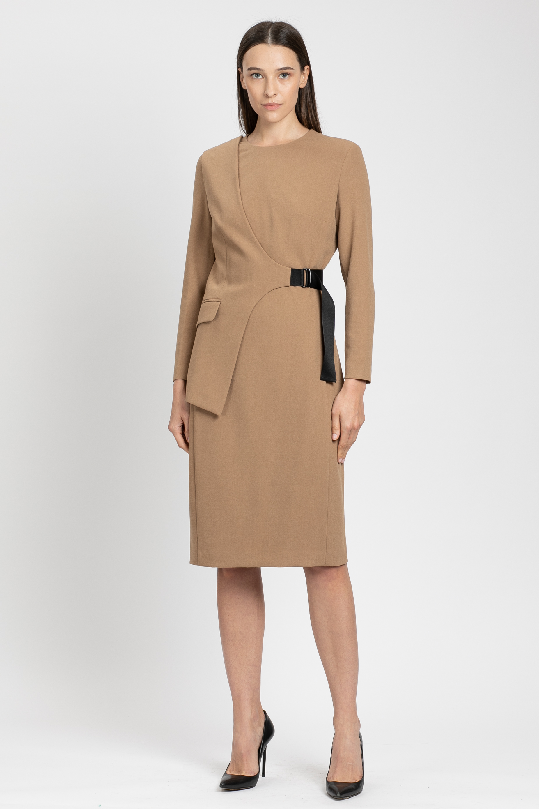 Dress VASSA&Co, пол female, цвет brown