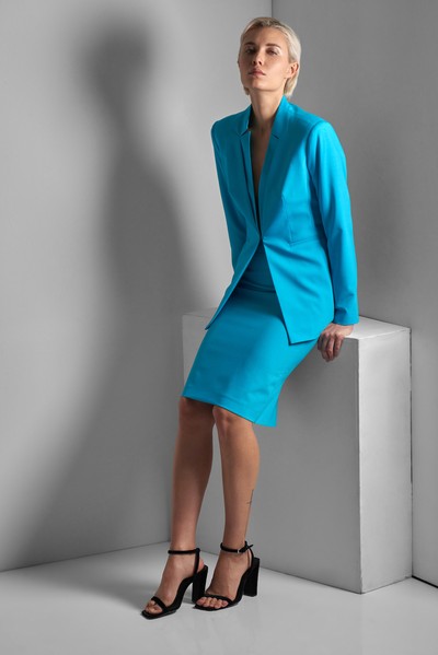 Юбка-карандаш VASSA&Co, пол женский, цвет голубой