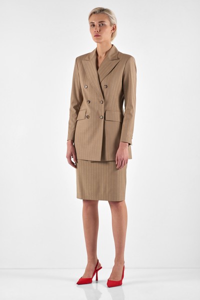 Юбка-карандаш VASSA&Co, пол женский, цвет бежевый