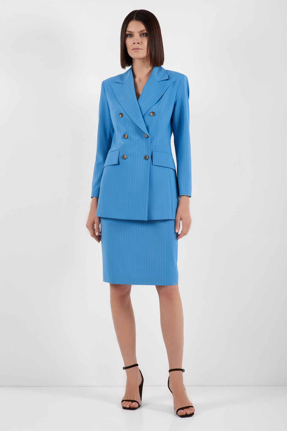 Юбка-карандаш VASSA&Co, пол женский, цвет синий