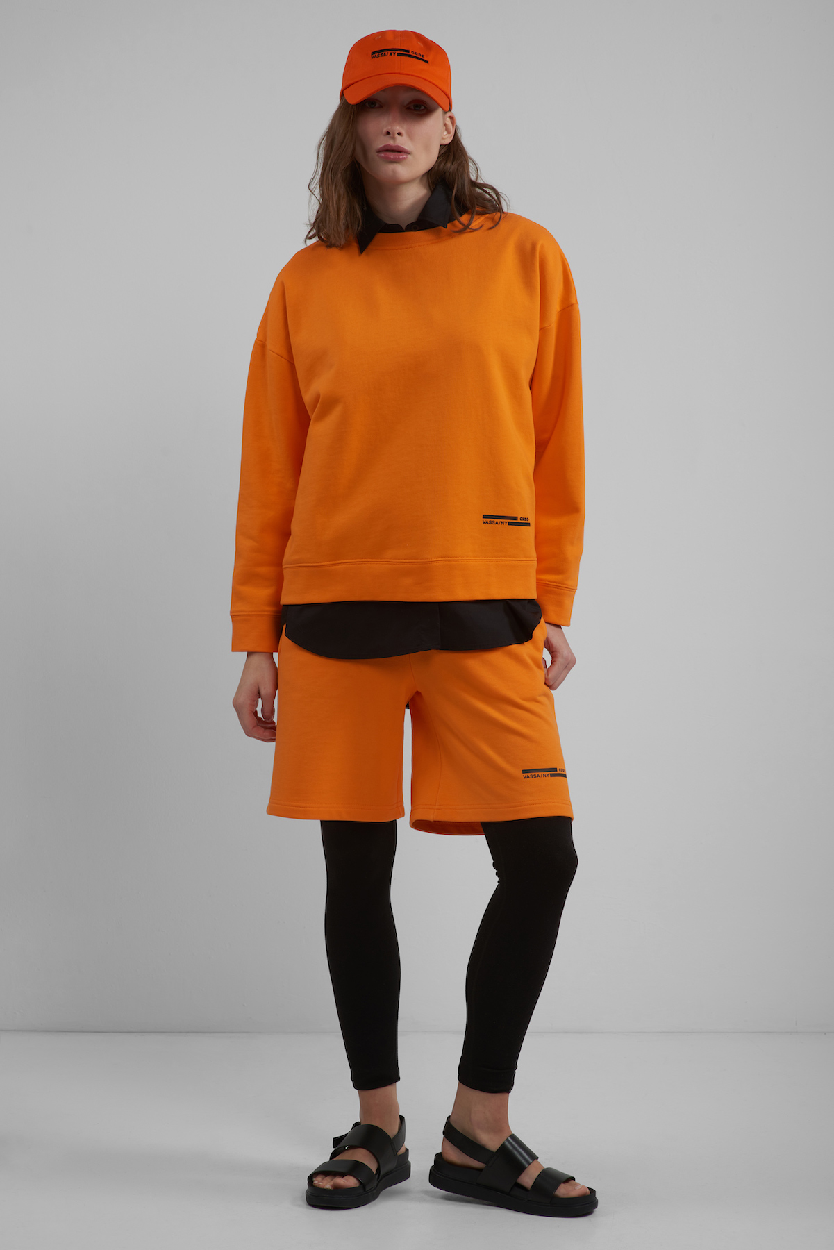 Шорты VASSA CODE, пол женский, цвет оранжевый