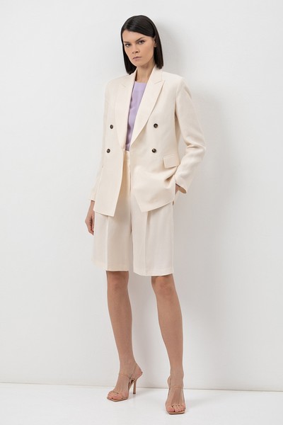 Шорты-бермуды VASSA&Co, пол женский, цвет белый