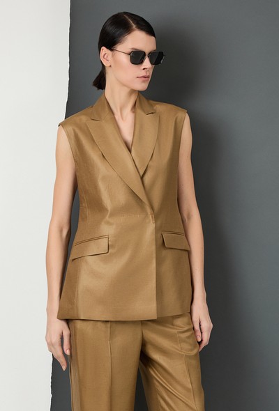 Дизайнерский жилет VASSA&Co, пол женский, цвет хаки