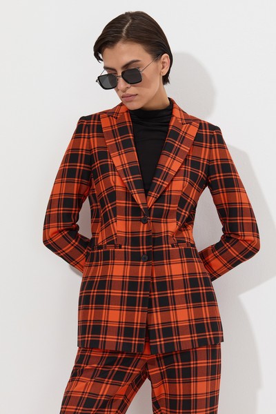 Жакет приталенного кроя VASSA&Co, пол женский, цвет оранжевый