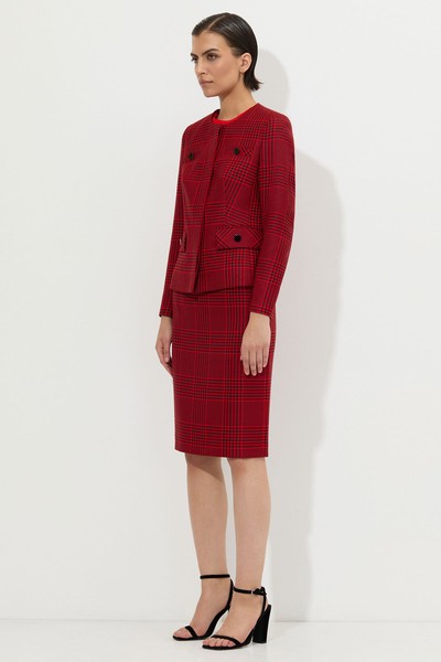 Юбка-карандаш VASSA&Co, пол женский, цвет красный