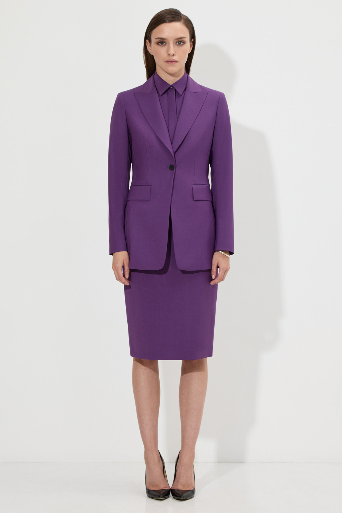 Юбка-карандаш VASSA&Co, пол женский, цвет фиолетовый