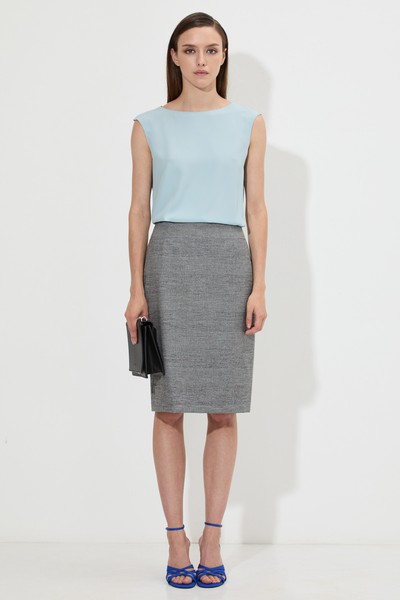 Юбка-карандаш VASSA&Co, пол женский, цвет серый