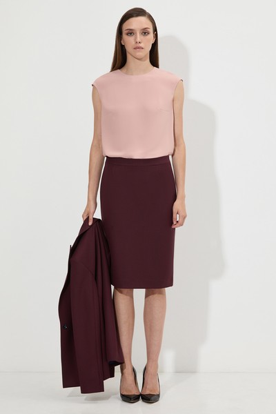 Юбка-карандаш VASSA&Co, пол женский, цвет красный