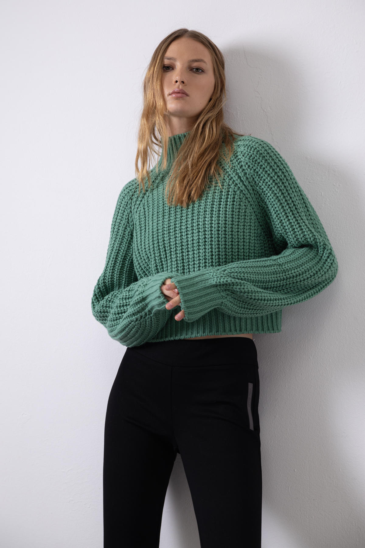 Джемпер женский VASSA CODE, пол женский, цвет зеленый