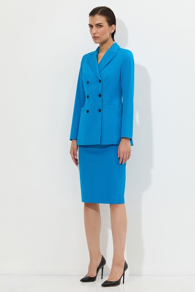 Жакет приталенного кроя VASSA&Co, пол женский, цвет голубой
