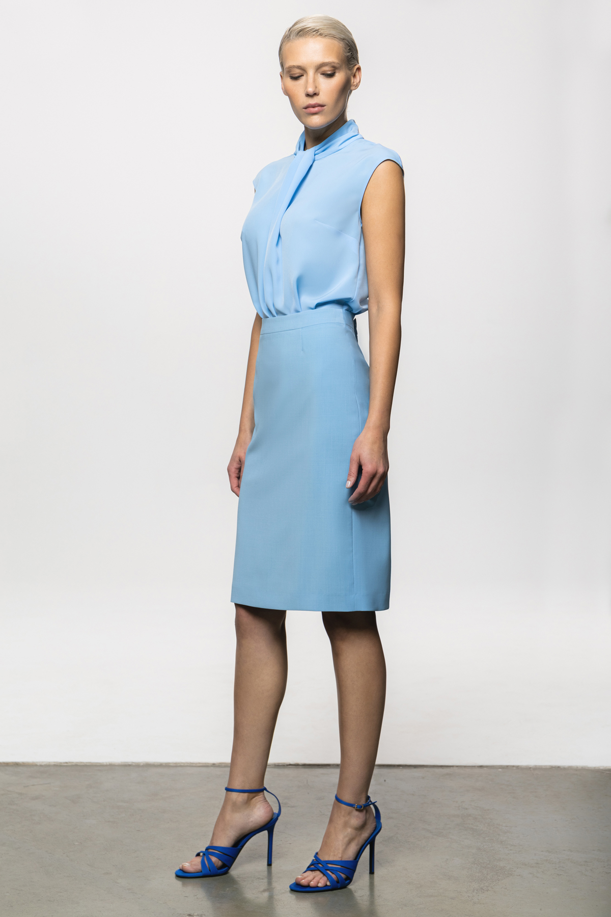 Юбка VASSA&Co, пол женский, цвет синий