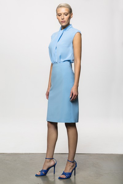 Юбка VASSA&Co, пол женский, цвет синий