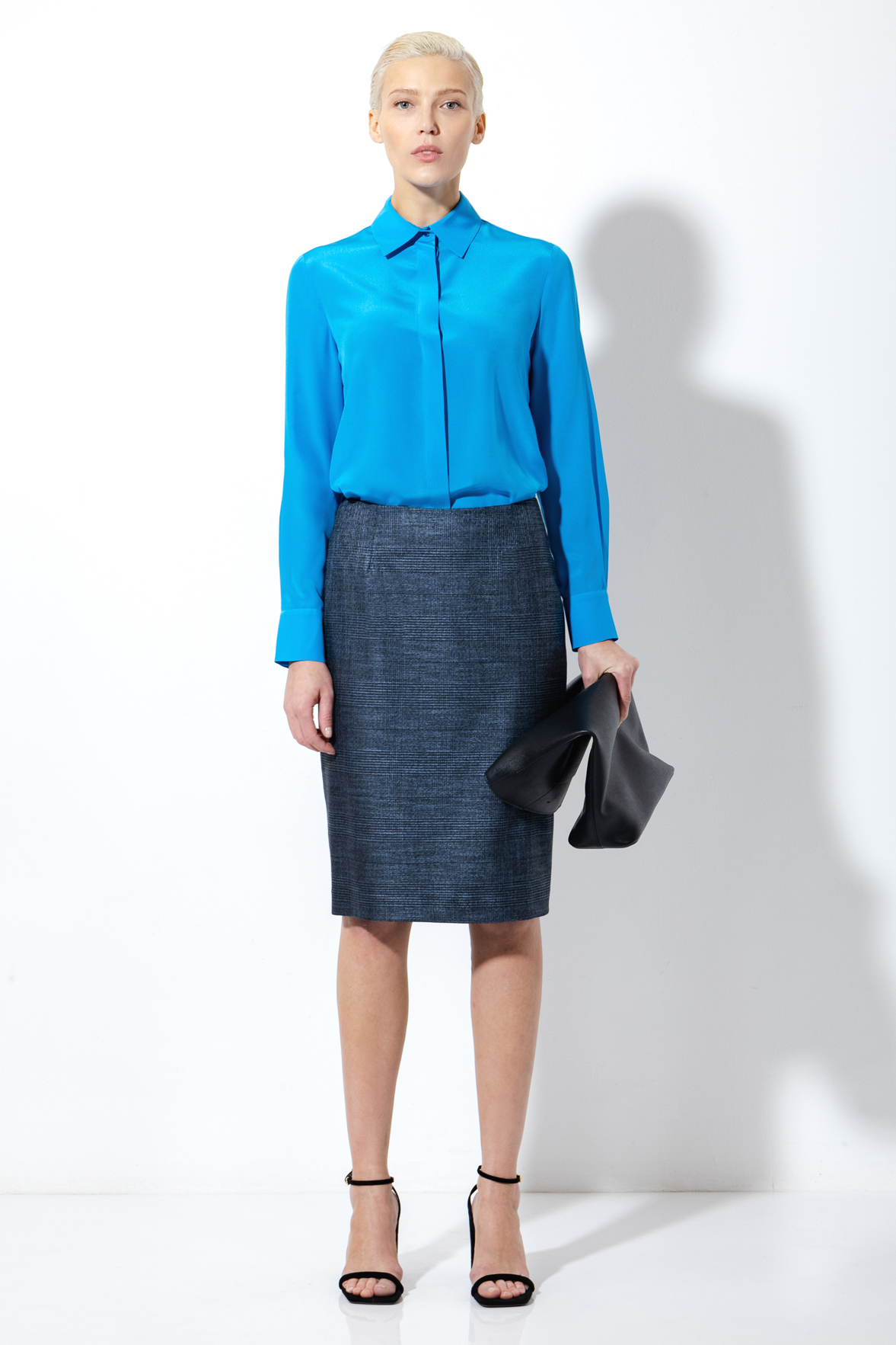 Юбка-карандаш VASSA&Co, пол женский, цвет синий