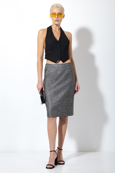 Юбка-карандаш VASSA&Co, пол женский, цвет серый