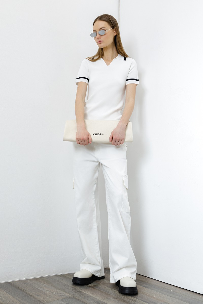 Джинсы CARGO , пол женский, цвет белый