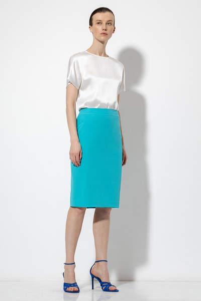 Юбка-карандаш VASSA&Co, пол female, цвет голубой