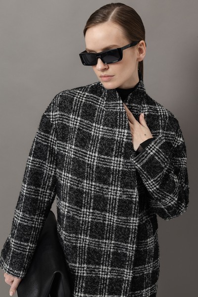 Пальто-кокон VASSA&Co, пол женский, цвет черный