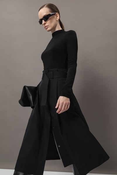 Юбка с молнией , пол female, цвет black