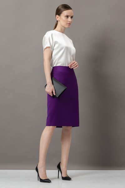 Юбка-карандаш VASSA&Co, пол женский, цвет фиолетовый