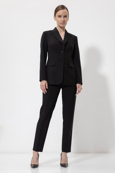 Однобортный жакет VASSA&Co, пол женский, цвет черный