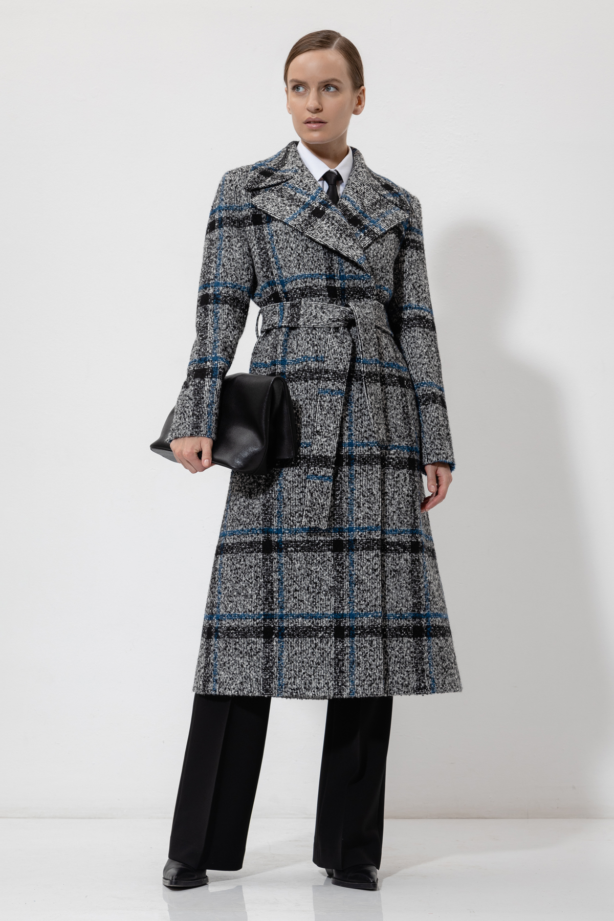 Пальто-халат VASSA&Co, пол женский, цвет черный