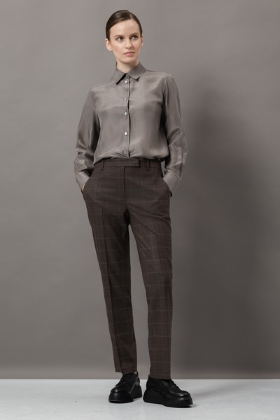 Брюки VASSA&Co, пол женский, цвет коричневый