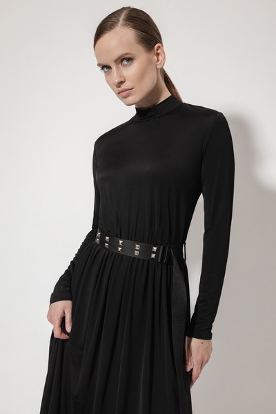 Платье-баллон VASSA&Co, пол женский, цвет черный