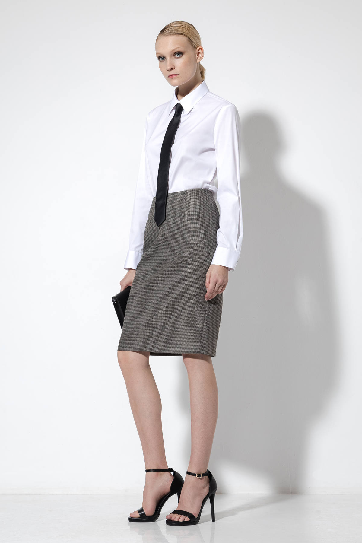 Юбка-карандаш VASSA&Co, пол женский, цвет коричневый