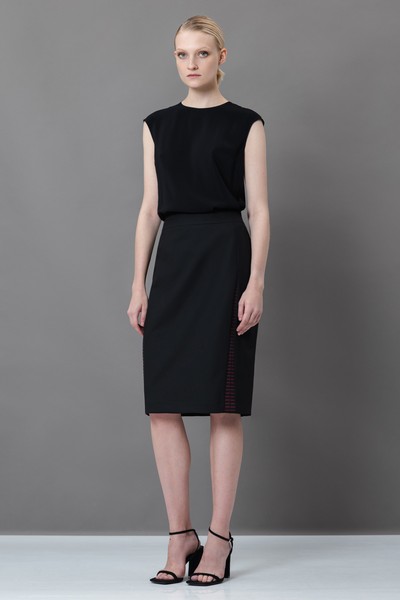 Юбка с акцентными деталями VASSA&Co, пол женский, цвет черный