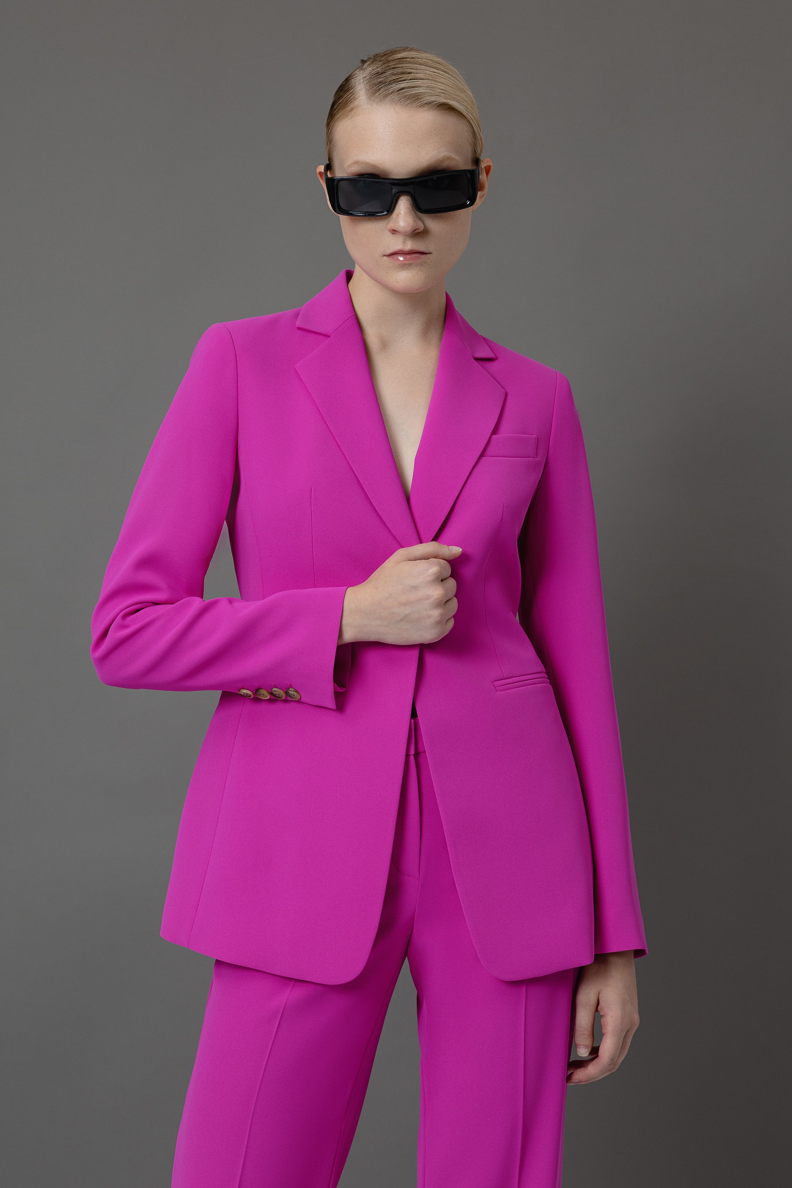 Жакет приталенного кроя VASSA&Co, пол женский, цвет розовый