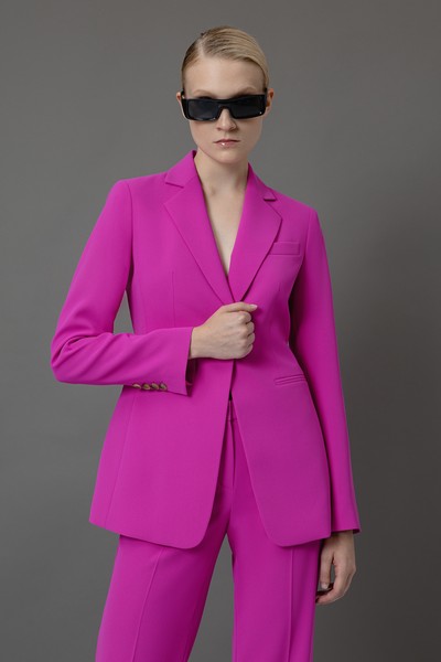 Жакет приталенного кроя VASSA&Co, пол женский, цвет розовый