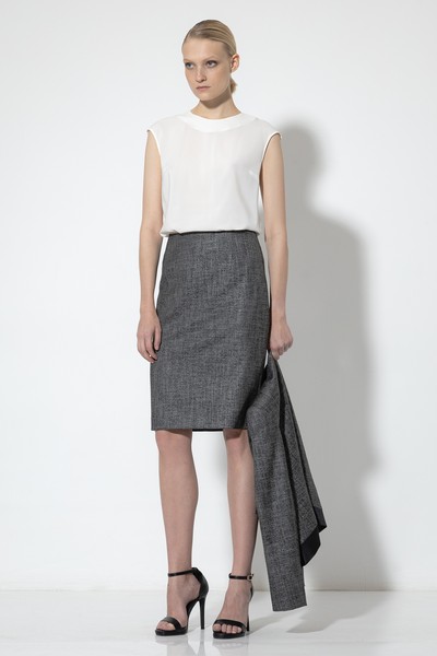 Юбка-карандаш VASSA&Co, пол female, цвет серый