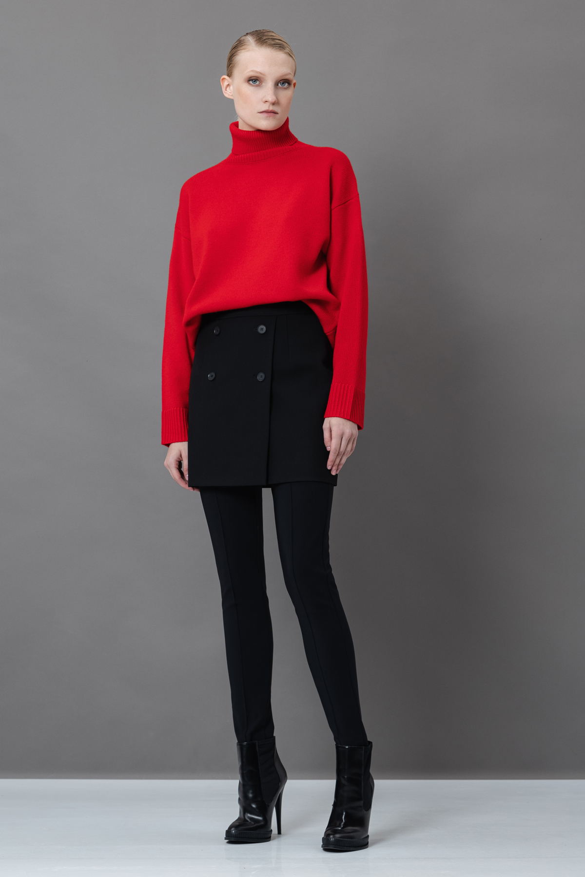 Короткая юбка VASSA&Co, пол женский, цвет черный