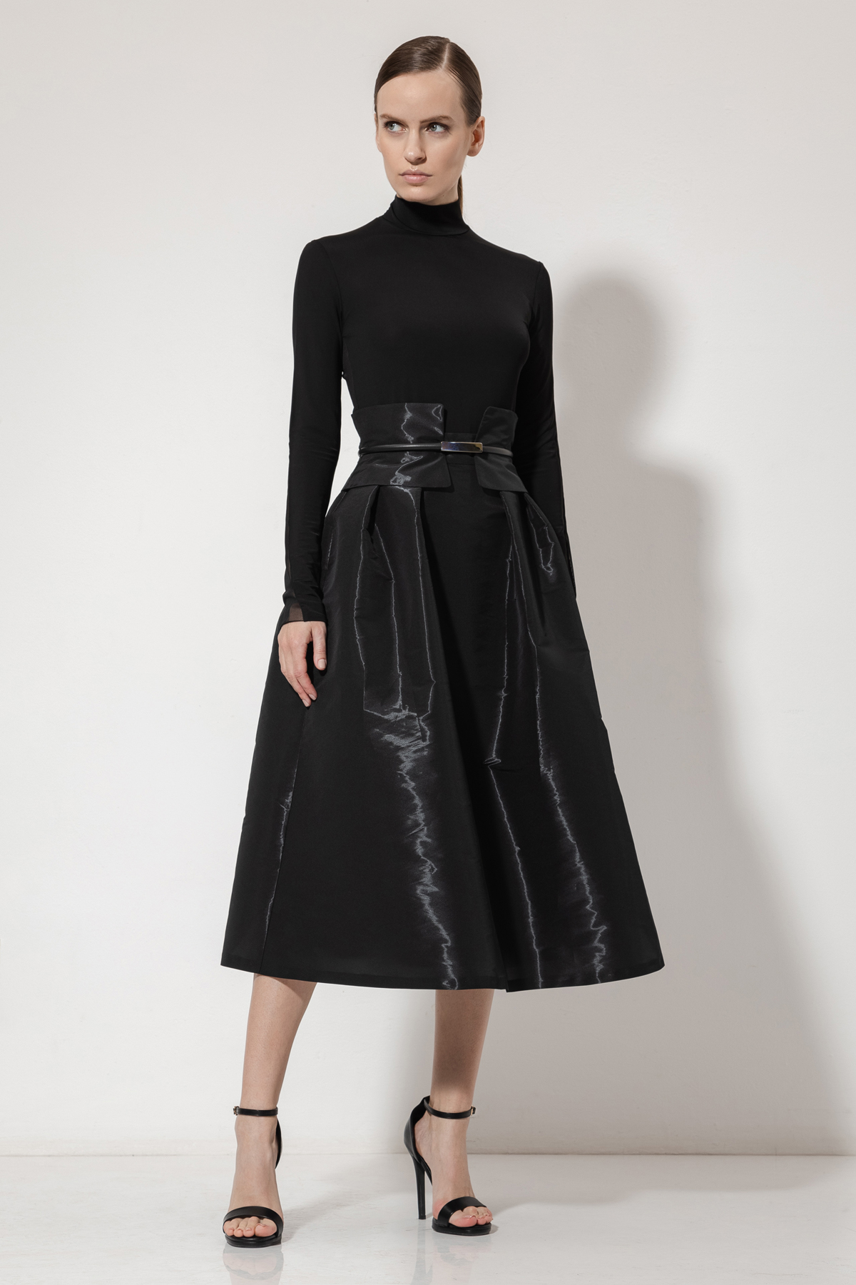 Юбка из нейлона VASSA&Co, пол женский, цвет черный