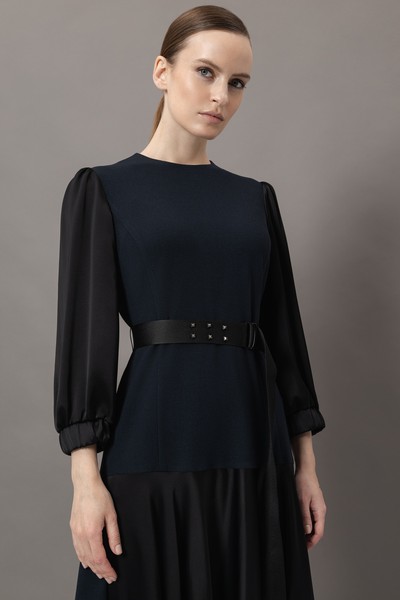 Платье с фактурными деталями VASSA&Co, пол женский, цвет серый