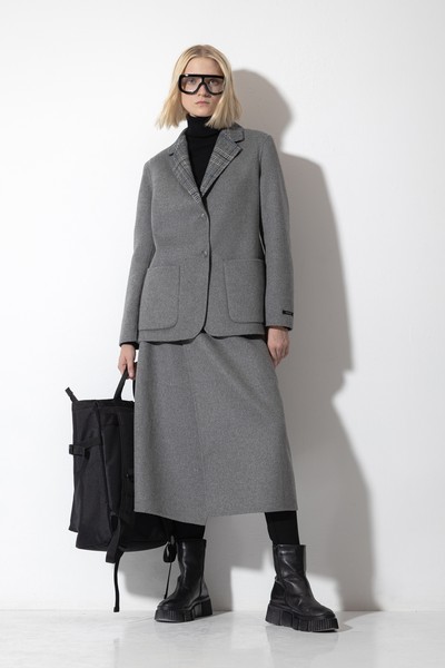 Двусторонняя юбка VASSA CODE, пол женский, цвет серый