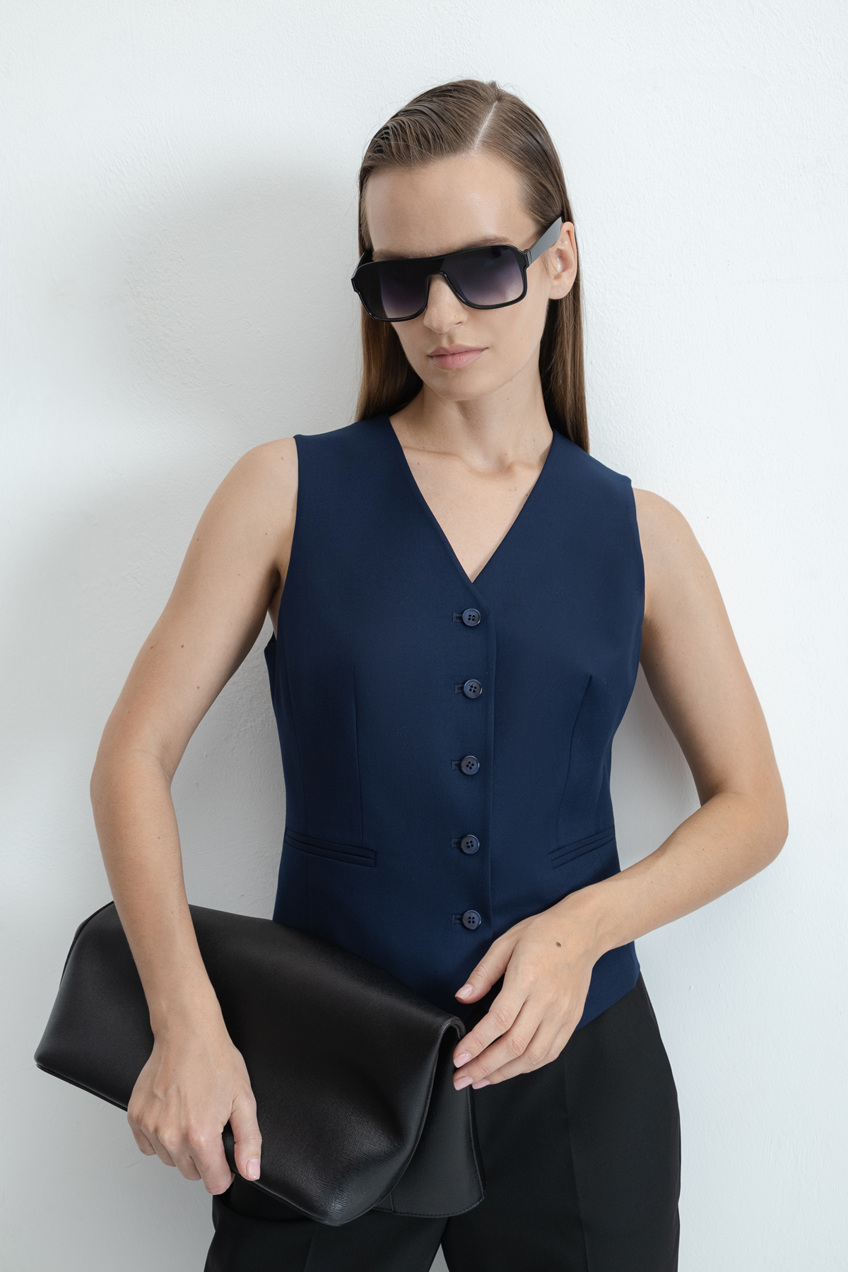 Жилет VASSA&Co, пол female, цвет синий