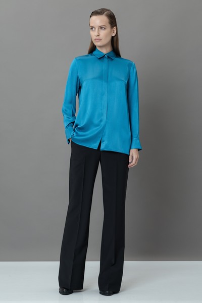 Рубашка VASSA&Co, пол женский, цвет голубой