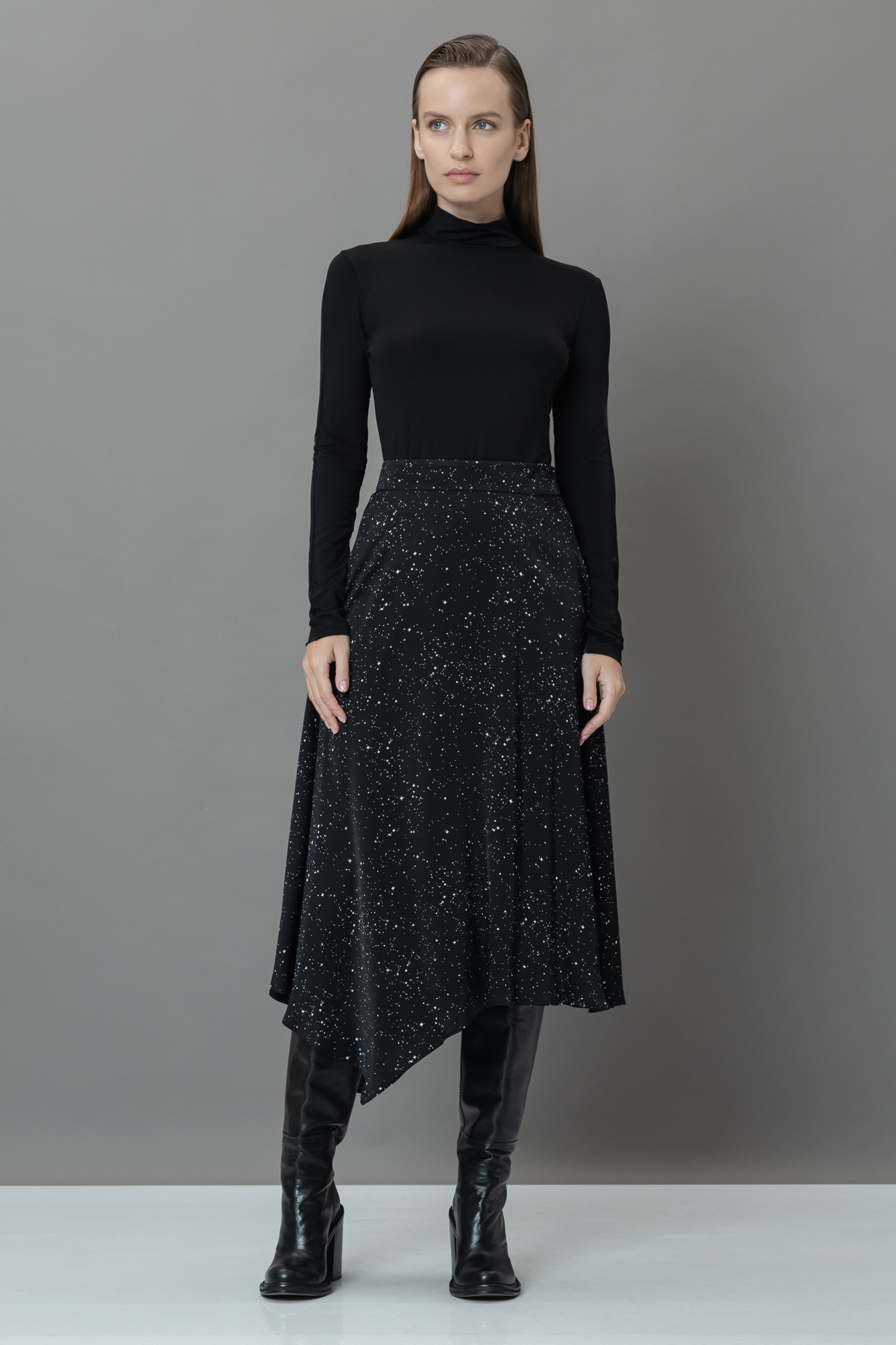 Асимметричная юбка VASSA&Co, пол женский, цвет черный