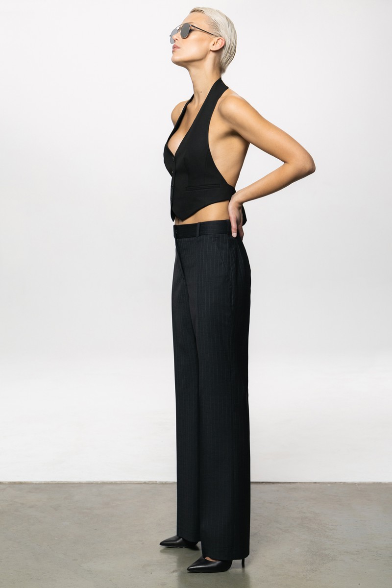 Жилет с открытой спиной VASSA&Co, пол женский, цвет черный