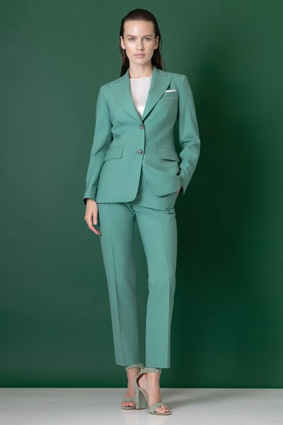 Однобортный жакет VASSA&Co, пол женский, цвет зеленый