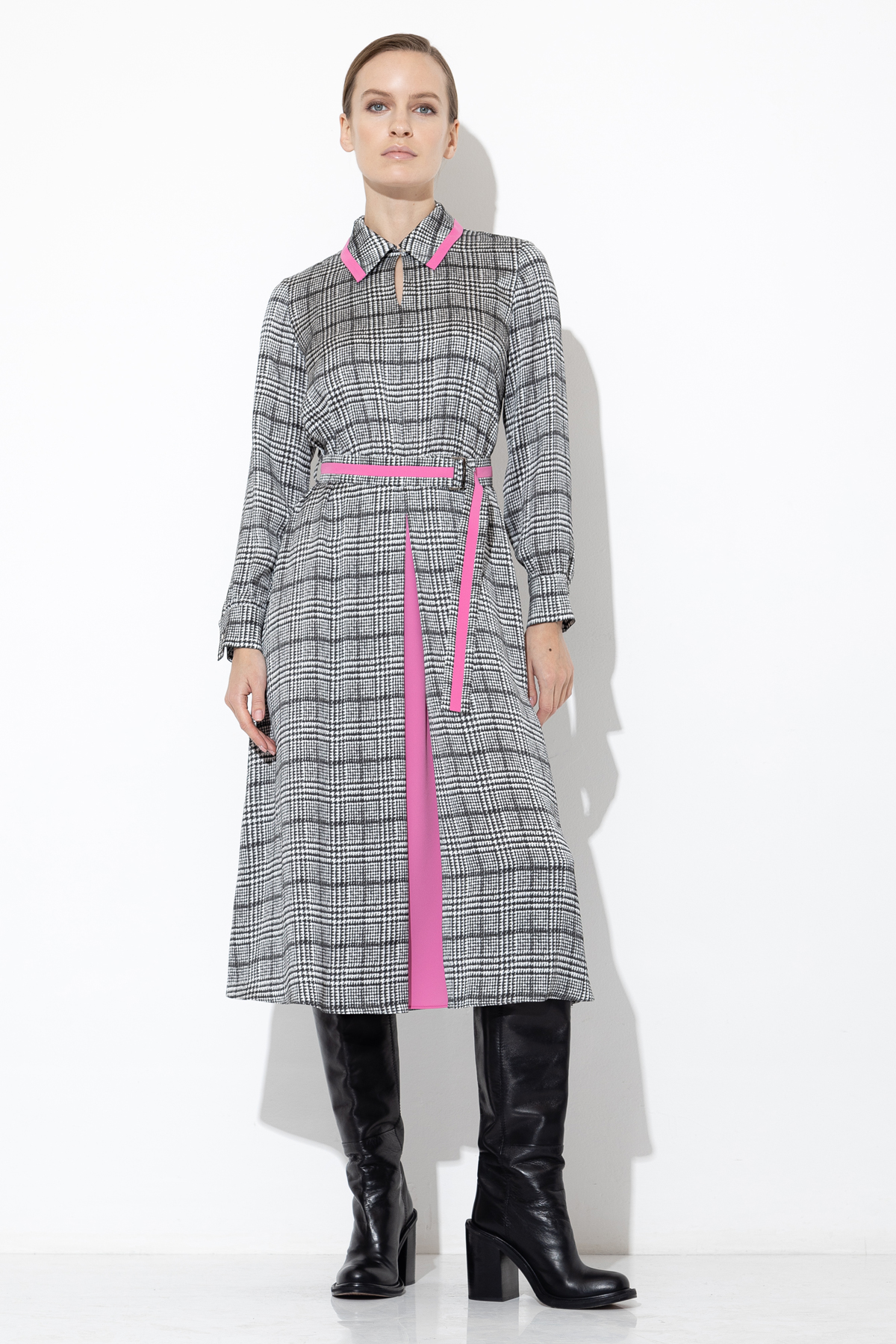 Платье из вискозы VASSA&Co, пол женский, цвет серый