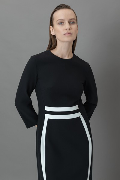 Платье с контрастной отделкой VASSA&Co, пол female, цвет black