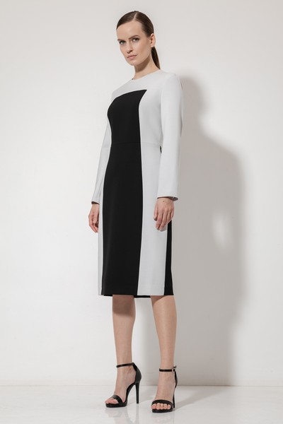 Платье с контрастной деталью VASSA&Co, пол female, цвет white